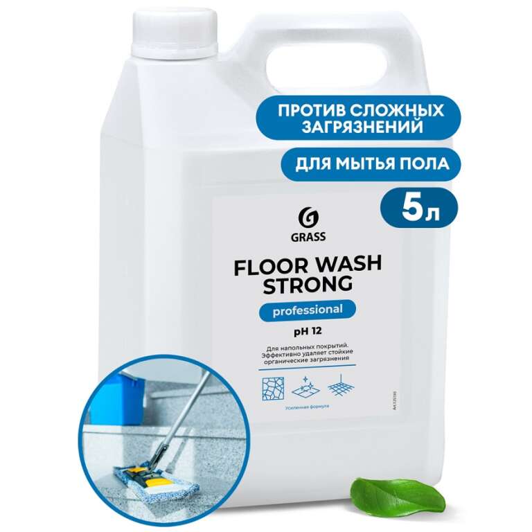 Средство для мытья полов Floor Wash Strong 5л, Grass, арт. 125193