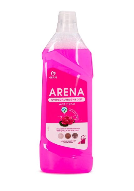 Средство для мытья полов с полирующим Эффектом Arena 1л, Grass, цветущий лотос, арт. 125185