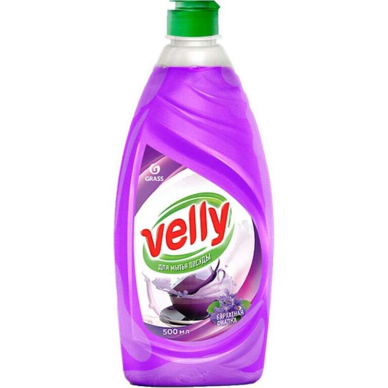 Средство для мытья посуды "Velly" 0,5л, Grass, бархатная фиалка, арт. 125383