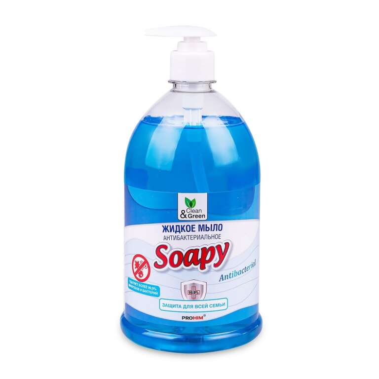 Жидкое мыло 'Soapy' антибактериальное с дозатором 1000мл. CG8095