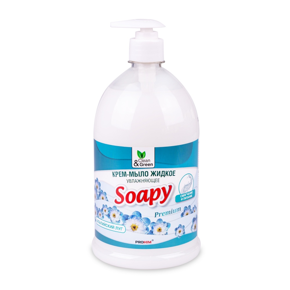 Крем-мыло 'Soapy' альпийский луг увлажняющее с дозатором 1000мл. CG8096 Крем-мыло 'Soapy' альпийский луг увлажняющее с дозатором 1000мл. CG8096