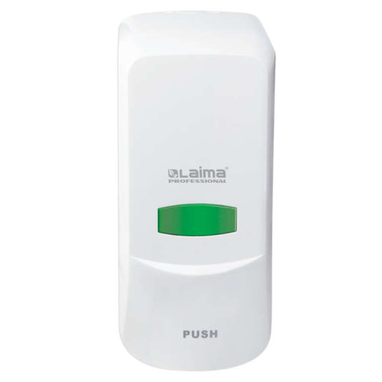 Дозатор для жидкого мыла LAIMA, НАЛИВНОЙ, 1 л, белый,пластик, 601424