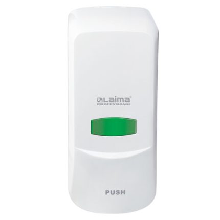 Дозатор для жидкого мыла LAIMA, НАЛИВНОЙ, 1 л, белый,пластик, 601424