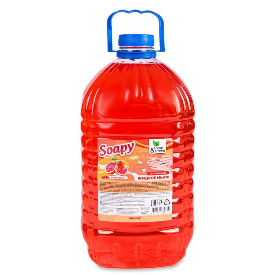 Крем-мыло Soapy Clean & Green эконом Грейпфрут 5л канистра, CG8231 Крем-мыло Soapy Clean & Green эконом Грейпфрут 5л канистра, CG8231