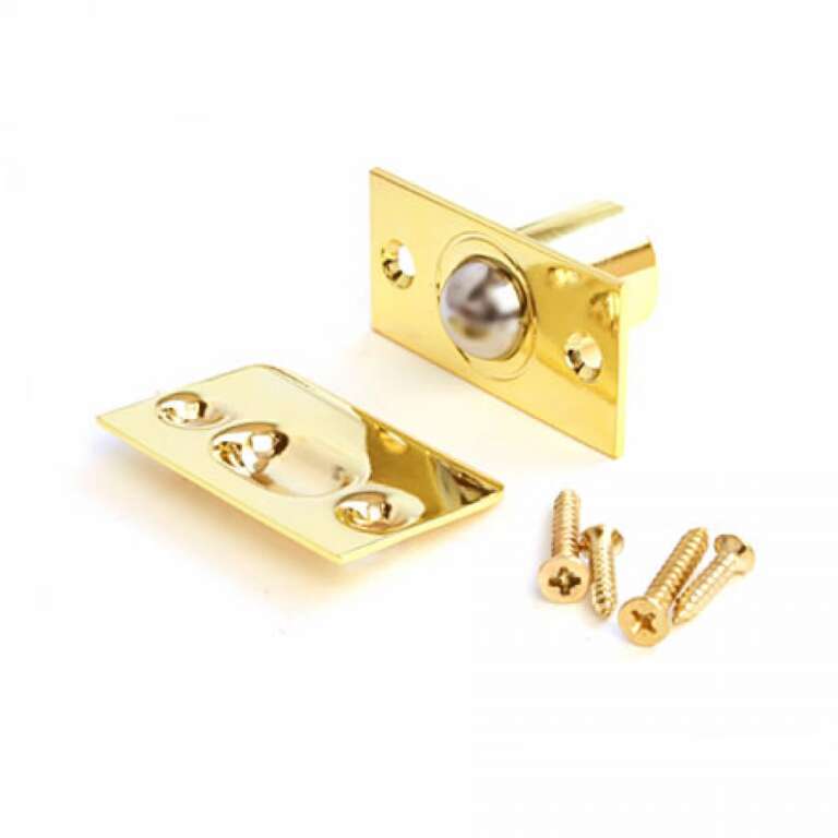 Фиксатор дверной с шариком золото мал.