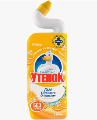 Средство чистящее "Туалетный Утенок" АКТИВ 500мл Цитрус *12