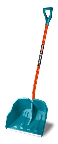 Лопата снеговая "GRINDA" Alu-600,ширина 590мм,пластиковая, с алюминиевой планкой,V-ручка 39942