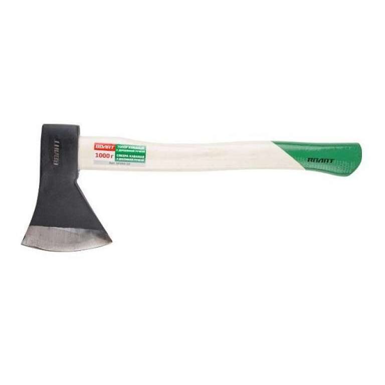 Топор ВОЛАТ 1000 г с деревянной рукояткой 10260-10