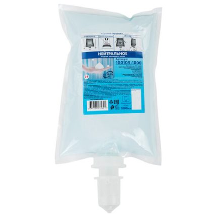 Картридж с жидким мылом-пеной одноразовый TORK S4, "Нейтральное",синее,1л,KEMAN