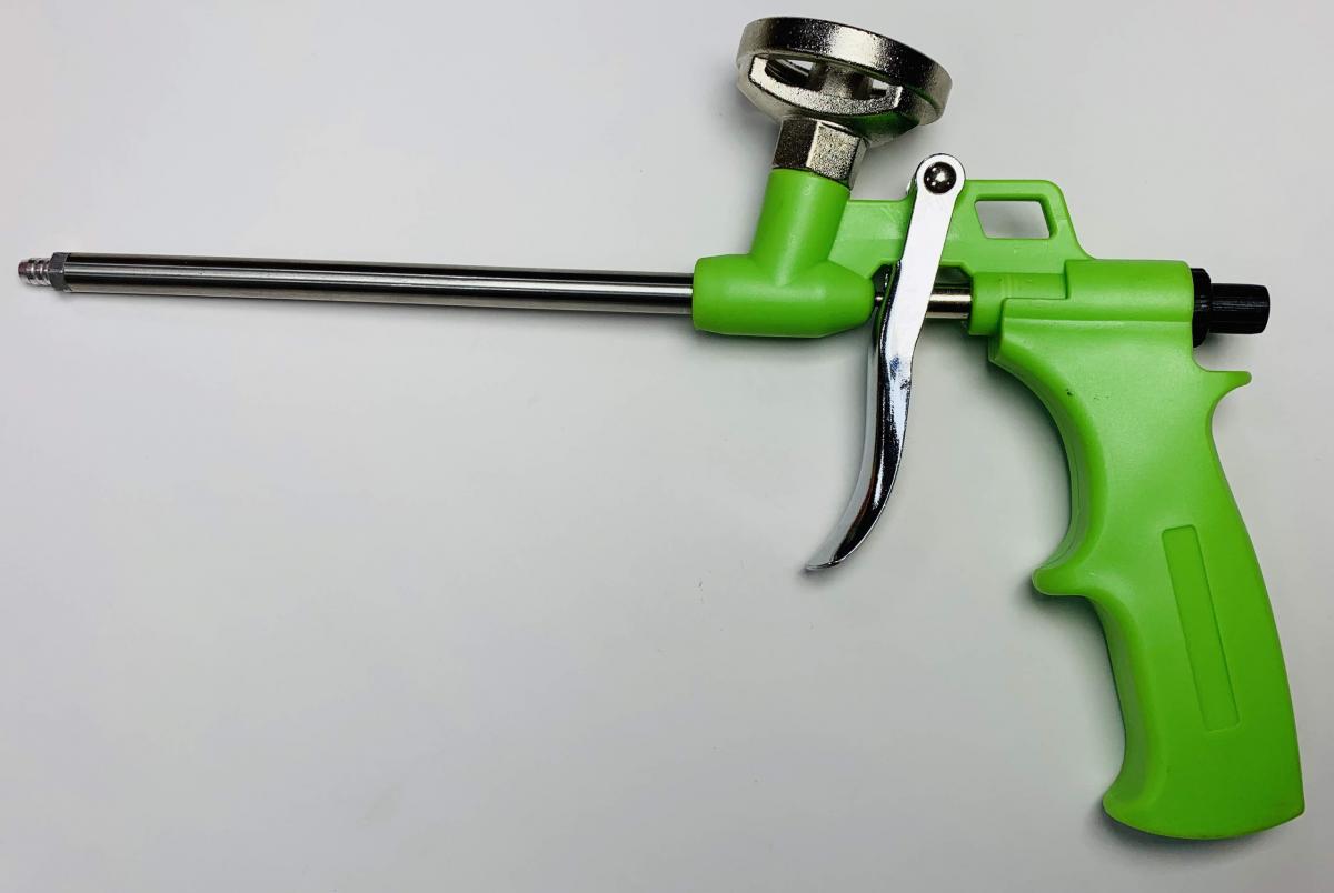 Пистолет для монтажной пены зеленая ручка