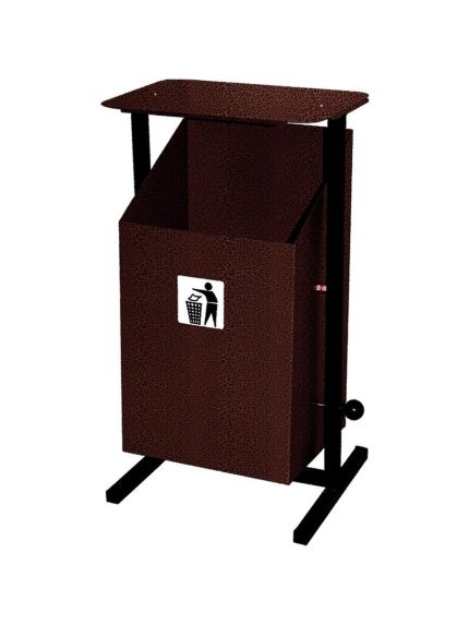 Урна для мусора "Уралочка-2" с крышкой