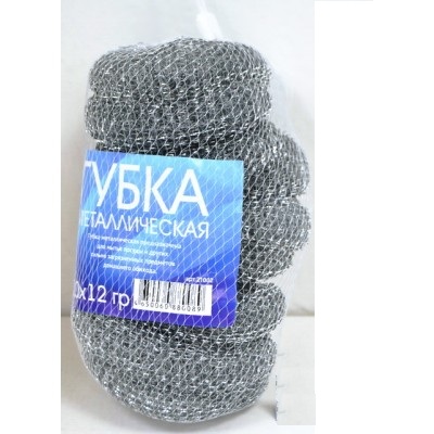 Губка для посуды металл 6шт сетка 25гр