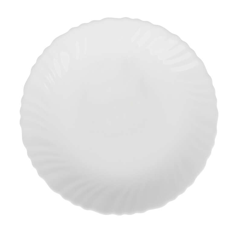 Тарелка Бьянко Плюс опаловое стекло, белая, 19см