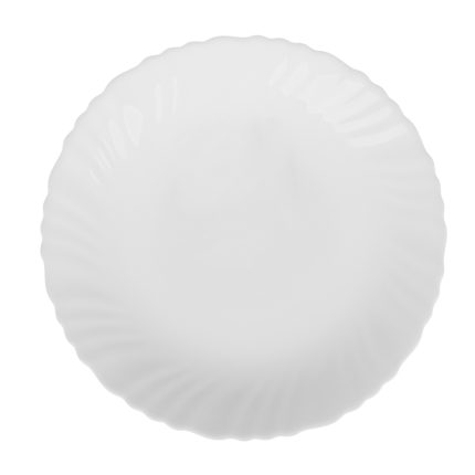 Тарелка Бьянко Плюс опаловое стекло, белая, 24см