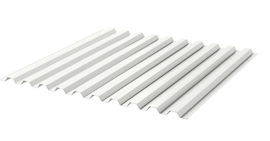 Профилированный лист С-8х1150-A (ПЭ-01-9003 Белый-0.7) 6*1,2м