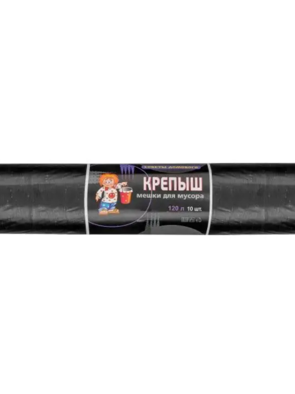 Мешки для мусора "Крепыш" рулон 120л*10шт 40мкр