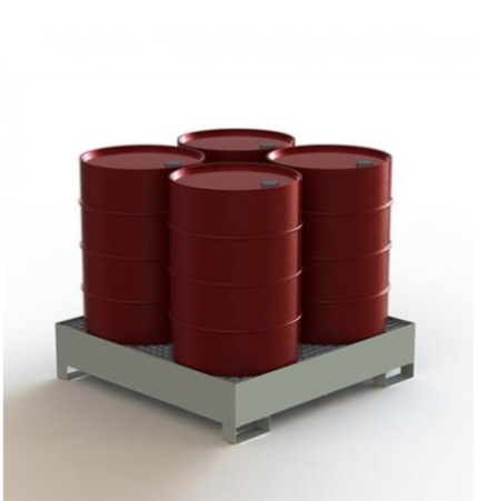 Поддон для хранения 4-х бочек ПБ-04 ПВЛ с отверстием для слива