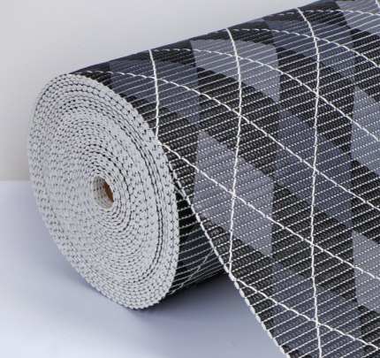 Коврик для ванной «Ромб», ширина 65 см, рулон 15 м, цвет серо-черный