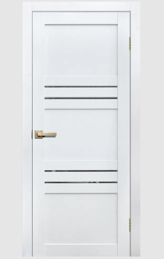 Дверь межком. глухая Artens Флай 60x200 см Hardflex белый с замком и петлями