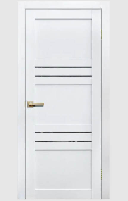 Дверь межком. глухая Artens Флай 60x200 см Hardflex белый с замком и петлями