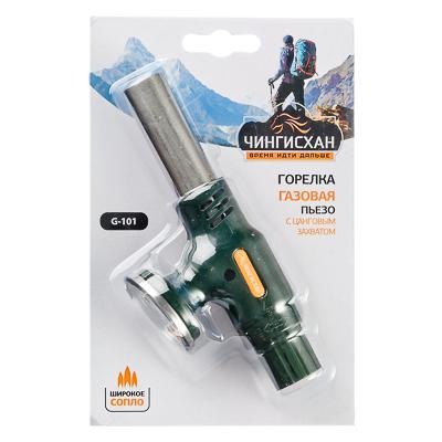 Горелка газовая пьезо на цанговый баллон, сопло 16мм, 16*4,5*6,4см