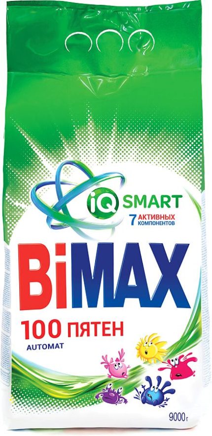 Порошок стиральный автомат Bimax 100 пятен 9кг