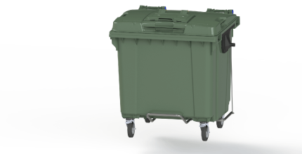 Евроконтейнер пластиковый 1100 л Мусорный с педалью