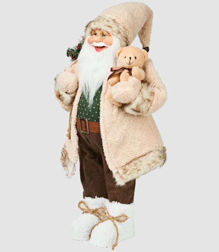 Фигура декоративная Санта 60 см бежевый