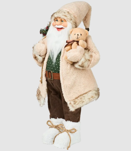 Фигура декоративная Санта 60 см бежевый
