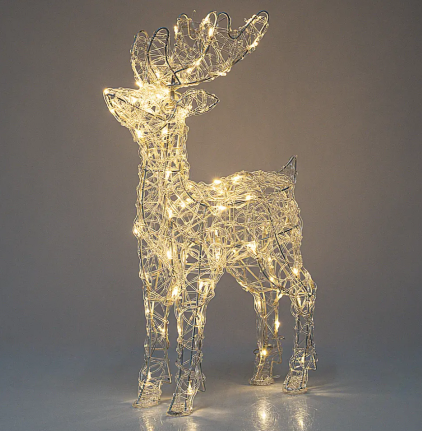 Фигура садовая светодиодная «Олень» h60 см, свет теплый белый