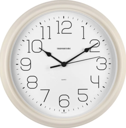 Часы настенные круглые цвет кремовый