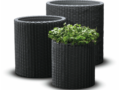 Комплект кашпо Keter графит 230217