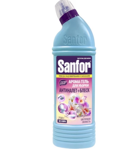 Средство "Санфор" гель антиналет+блеск 750мл Средство "Санфор" гель антиналет+блеск 750мл