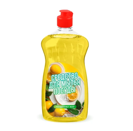 Средство для мытья посуды Soft "Лимон" 500мл. Clean&Green CG8452