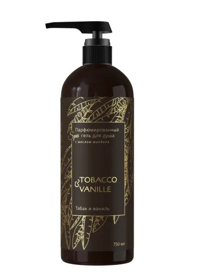 Гель для душа парфюм. Intense "Tobacco&Vanilla/Таб. и ваниль" 750мл. с дозатором Clean&Green CG8518